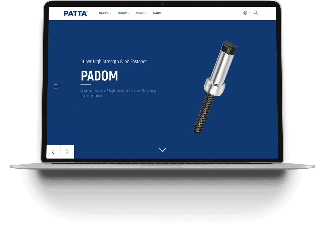 Patta desktop website design by 1WL Agency, Bedford