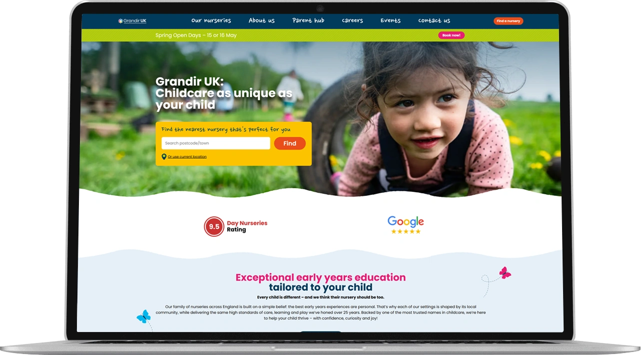 Patta desktop website design by 1WL Agency, Bedford